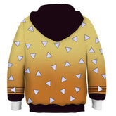 Jungen Mädchen Demon Slayer: Kimetsu no Yaiba Zenitsu Agatsuma Hoodie für Kinder Pulli Pullover mit Kapuze